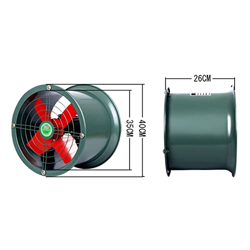 Ventilador axial a prueba de explosiones en forma de cilindro para conducto, extractor industrial de bajo ruido para cocina, bodega y baño potente miniatura 2