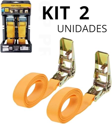 Conjunto 2 Cintas de Amarração com Catraca - 2,5 metros