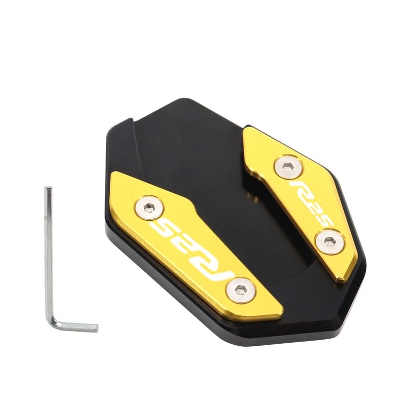 Béquille latérale agrandir plaque YZF R3 MT03 pour éviter les chutes sur sol meuble