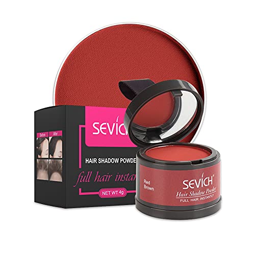 Instantly Hairline Shadow - SEVICH Hairline Powder, Quick Cover Grey Hair Root Concealer, Eyebrows & Beard Line, Hair Root Touch Up for Thinning Grey Hairline, Windproof&Sweatproof, Color 08