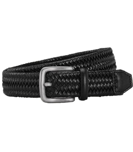 Mens Braided Leather Belt 1 3/8" Fully Adjustable Stretch Leather Woven Belts for Casual Jeans Pants4