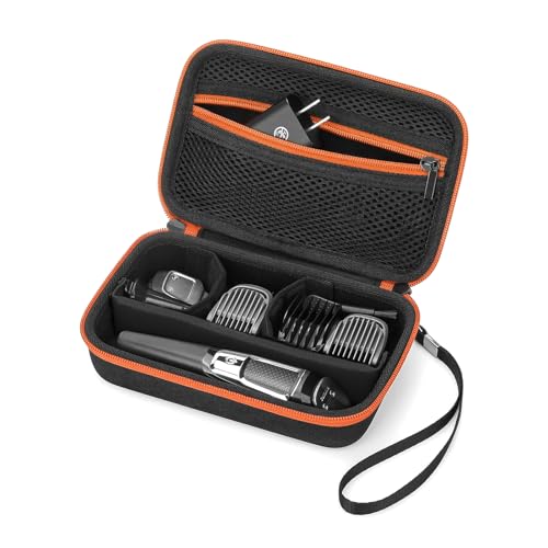 Linkidea Men's Body Trimmer Travel Case, Compatible with Philips Multigroom Series 5000, 7000, BG3740/40, MG7910/49, MG5910/49, Beard Trimmer Grooming Travel Storage Case (Black)