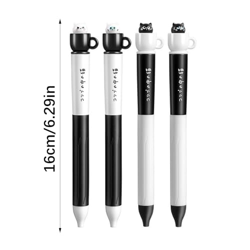 Set de 4 bolígrafos gel con diseño de gato 0.5 mm miniatura 3