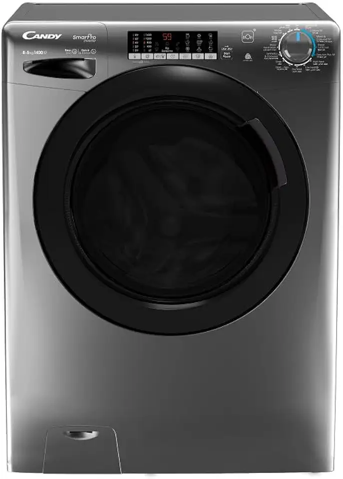 CANDY - 10KG + 6KG Front Load SmartPro Inverter 2-in-1 Automatic Washer and Dryer - Wi-Fi+BT Smart Connectivity - 16 Programs - Delay Start - 1400 Rpm - Stainless Steel Drum - Italian Technology