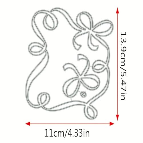 MCPOOX Festivals Metal Cutting Die for Scrapbooking, Christmas Cut Stencils for DIY Scrapbook Photo Album Decorative Paper Card, Card Making Supplies, Embossing (Decorative Knot 5.4 x 4.3 in) - Thumbnail 4