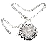 SUPVOX Bolso Bandolera Mini para Mujer Cadena de Moda, Riñonera Redonda Decoración de Gemas de Imitación, Ligero y Compacto, Adecuado para Fiestas y Viajes