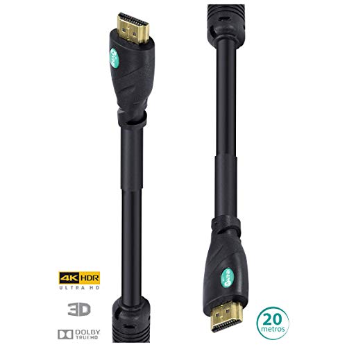 CABO HDMI 2.0 4K ULTRA HD 3D CONEXÃO ETHERNET COM FILTRO 20 METROS - H20F-20, VINIK, 29238