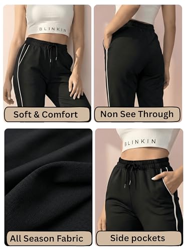 Image of BLINKIN Women's Ankle Length Relaxed Fit All Weather Soft Fabric Jogger | Track Pant for Woman (TRACK-339)