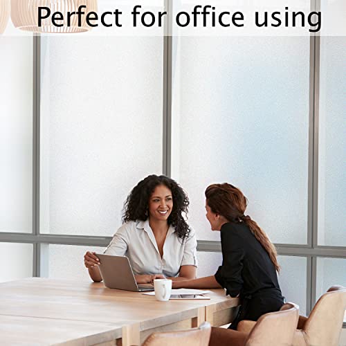 Hidbea Frosted Window Privacy Film Heat Control Uv Blocking, Static Cling Non-Adhesive Reusable Door Coverings For Bathroom Home Office (Frosted 29.5 Inch X 13.1 Feet) #TOP3