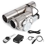Auspuff CutOut Kit, 2,5 Zoll 63 mm elektrisches Y-Rohr Auspuffsteuerung Ausgeschnittene drahtlose Doppelventil-Fernbedienung