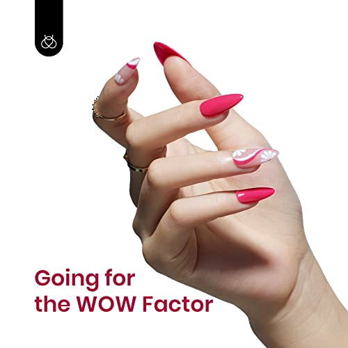 Image of Beetles Pink Gel Nail Polish - Wild Tulips Hot Pink Gel Polish, 15ML /0.51Fl Oz Neon Color, Soak Off UV LED Lamp Nail Art, Long-Lasting Manicure Salon DIY Home