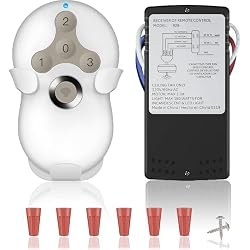 99122 99123 99600 Universal Ceiling Fan Remote Control Kit for Hunter | 3-Speed and Dimmer Light Control, Easy DIY Install, Replacement for Hunter Hampton Bay Harbor Breeze Litex and More Brands