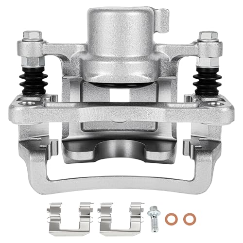 Image of SCITOO Rear Left Brake Caliper With Bracket 18B5040 Compatible For Chevy Captiva Sport 12-15, For Chevy Equinox 07-17, For GMC Terrain 10-17, For Pontiac Torrent 07-09, For Saturn Vue 08-10