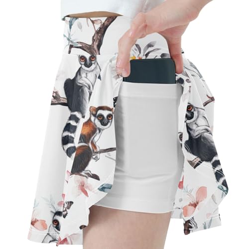 Girls Athletic Skorts with Built in Shorts Flowy Sports Skirts for Kids with Pockets3