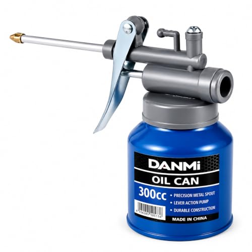 Image of Carbon Steel Oil Can 250CC | Manual High-Pressure Oiler with Long Nozzle & Hose | Durable Oil Pot for Machine Maintenance, Workshops & Industrial Lubrication