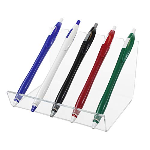 Sourceone Premium 5 Pen Clear Arcylic Display Stand Holder Rack #TOP4
