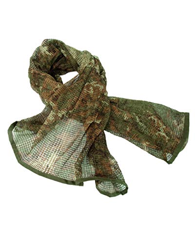 Pañuelo de estilo militar para cuello o cabeza, camuflaje, Vegetato, 190 x 90 cm