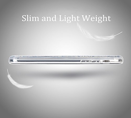 For Iphone Xs Max Case, Worldmom Double Layer Design Bling Flowing Liquid Floating Sparkle Glitter Waterfall Tpu Protective Phone Case For Apple Iphone Xs Max 6.5 Inch (2018 Release) - Silver #TOP7