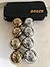 BuyBocceBalls Listing -73mm Metal Bocce/Petanque Set with 8 Gold and Silver Balls (4 Striping Patterns) and Blue Bag - Single