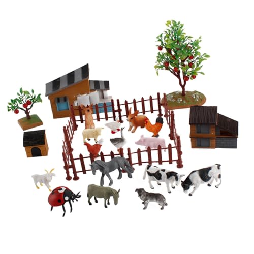 Toddmomy Figuras de Animales de Granja Mini DIY Modelo de Simulación Realista para Educativos y Decoración Juguetes para Manualidades