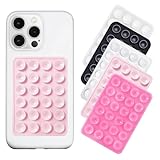 Lot De 5 Pièces Coque Ventouse En Silicone (Noir/Blanc/Rose/Rose Clair/Transparent), Support Téléphone Portable Pour Selfies, Vidéos Et Recharge Mobil