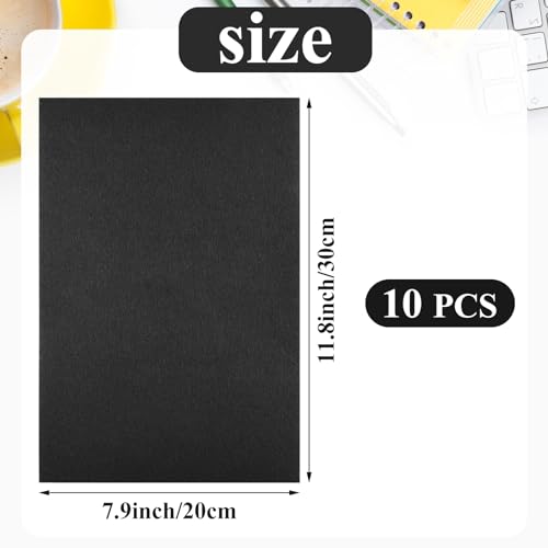 Bouboni M2001BBJYA-HEIS-10 10Pcs Black Self Adhesive Felt Fabric Sheets Sticky Felt Sheets thumb #1