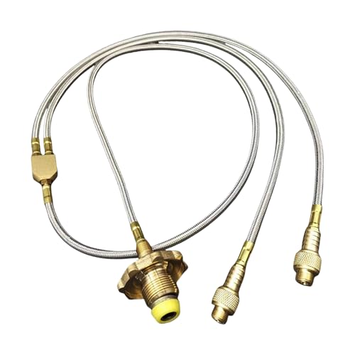 Sbshiouu Outdoor Double Connection Tube Valves Durability Converter Stove Adapter for Camping Cooking Efficiency