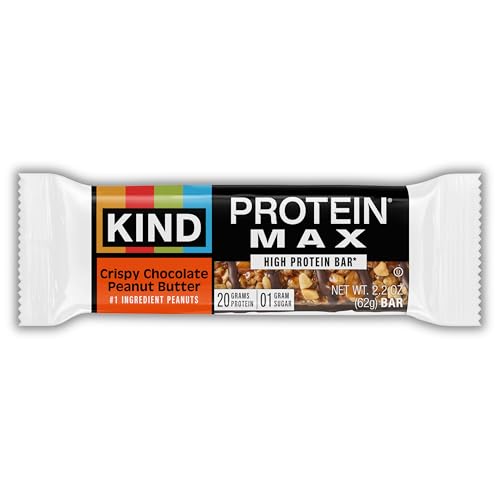 KIND Protein MAX Bars Variety Pack, Gluten Free, Low Sugar, High Fiber Snacks, Sweet & Salty Caramel Peanut Crisp, Crispy Chocolate Peanut Butter, 20g Protein, 12 Count - image 6