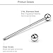 Lcolyoli 16G Industrial Barbell Surgical Steel Short Cartilage Earring Body Piercing Jewelry for Women Men Bar 1 1/4 Inch(32mm) 6 Pieces Rose Gold Black Silver