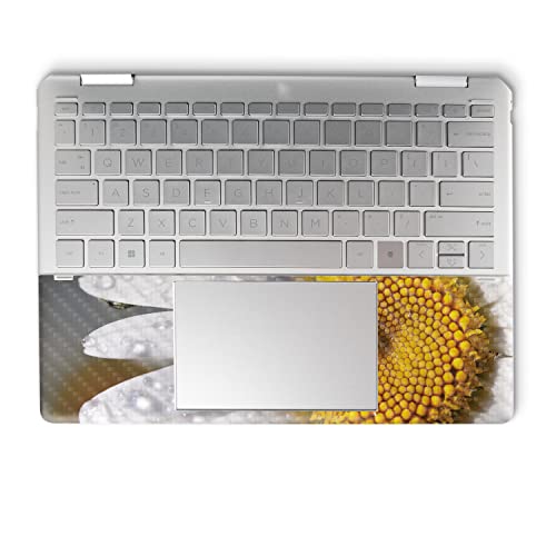 Image of MightySkins Carbon Fiber Skin Compatible with HP Spectre x360 14 inch (2022) Full Wrap Kit - Daisy | Protective, Durable Textured Carbon Fiber Finish | Easy to Apply | Made in The USA