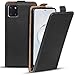 Produktbild Conie Flip Cover Hülle für Samsung Galaxy Note 10 Lite, PU Ledertasche in Schwarz klappbare Handyhülle innen weich gefüttert, Galaxy Note 10 Lite Hülle Schwarz