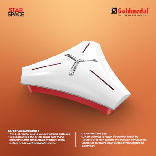 Image of Goldmedal Star Space Electric Door Bell with Piano tune-English single tune | Calling Bell For Home | Door Bell for Home, Hotel Rooms | Sleek & Modern Design | Single Tone Doorbell | White