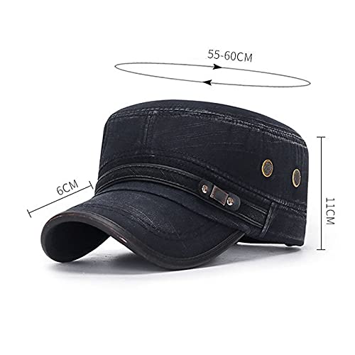 Mhuan Men Women Baseball Cap Denim Distressed Vintage Flat Top Hats Newsboy Hat Cabbie Baker Boy Peaked Beret Cap #TOP6