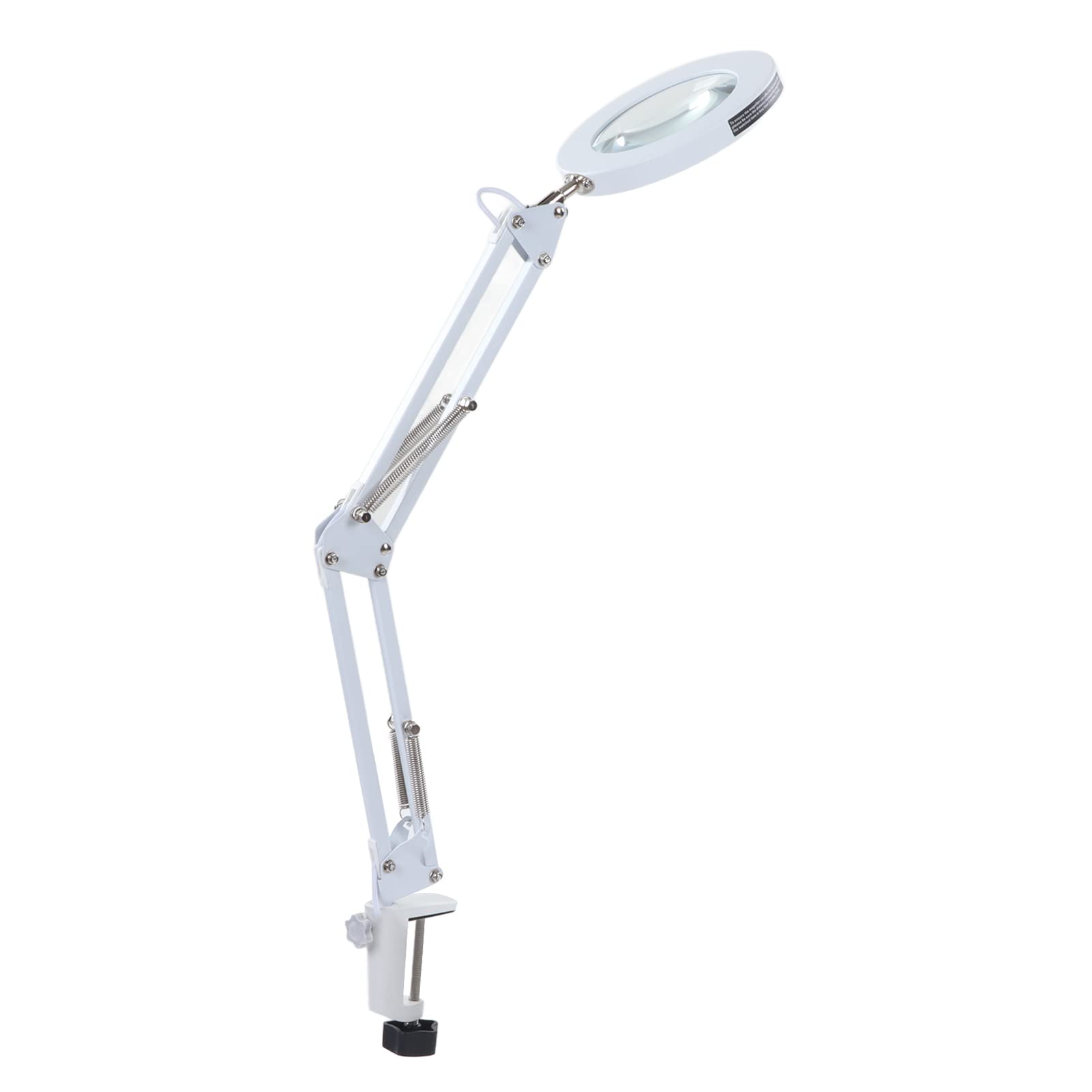 Hyuduo Lampada da Lettura con Clip Lampada con Morsetto in Lega di Alluminio con Lente d'ingrandimento 5X 3 modalità 11 luminosità con Morsetto Pieghevole per Leggere Libri Hobby Artigianali