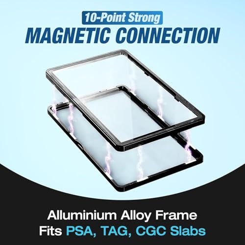 Protector de tarjetas PSA de metal con tres estuches magnéticos anti UV 7