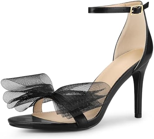 Perphy Sandalias de tacón Alto de Aguja con Lazo Grande y Correa ...