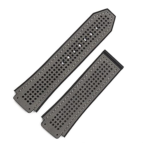 Bracelet de montre homme 25mm en caoutchouc de qualité supérieure avec boucle solide