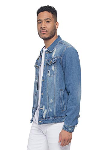 Image of VICTORIOUS Men's Distressed Denim Jacket