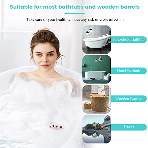 GXF 5 Pack Disposable Bathtub Cover Liner, 102\'\'x47\'\' Solo Portable Individual Package Bathtub Lining Plastic Bag with Bathtub Stickers Appliques for Travel Salon, Spa, Household Hotel Bath Tubs - Thumbnail 2