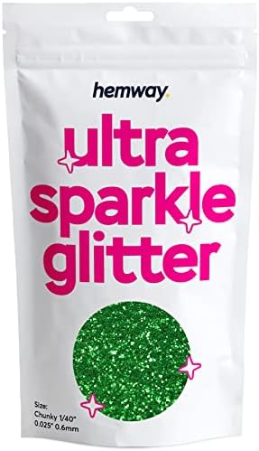 Hemway Premium Ultra Sparkle Glitter Multi Purpose Metallic Flake for Arts Crafts Nails Cosmetics Resin Festival Face Hair - Mother of Pearl Iridescent - Ultrafine (1/128" 0.008" 0.2mm) 100g / 3.5oz
