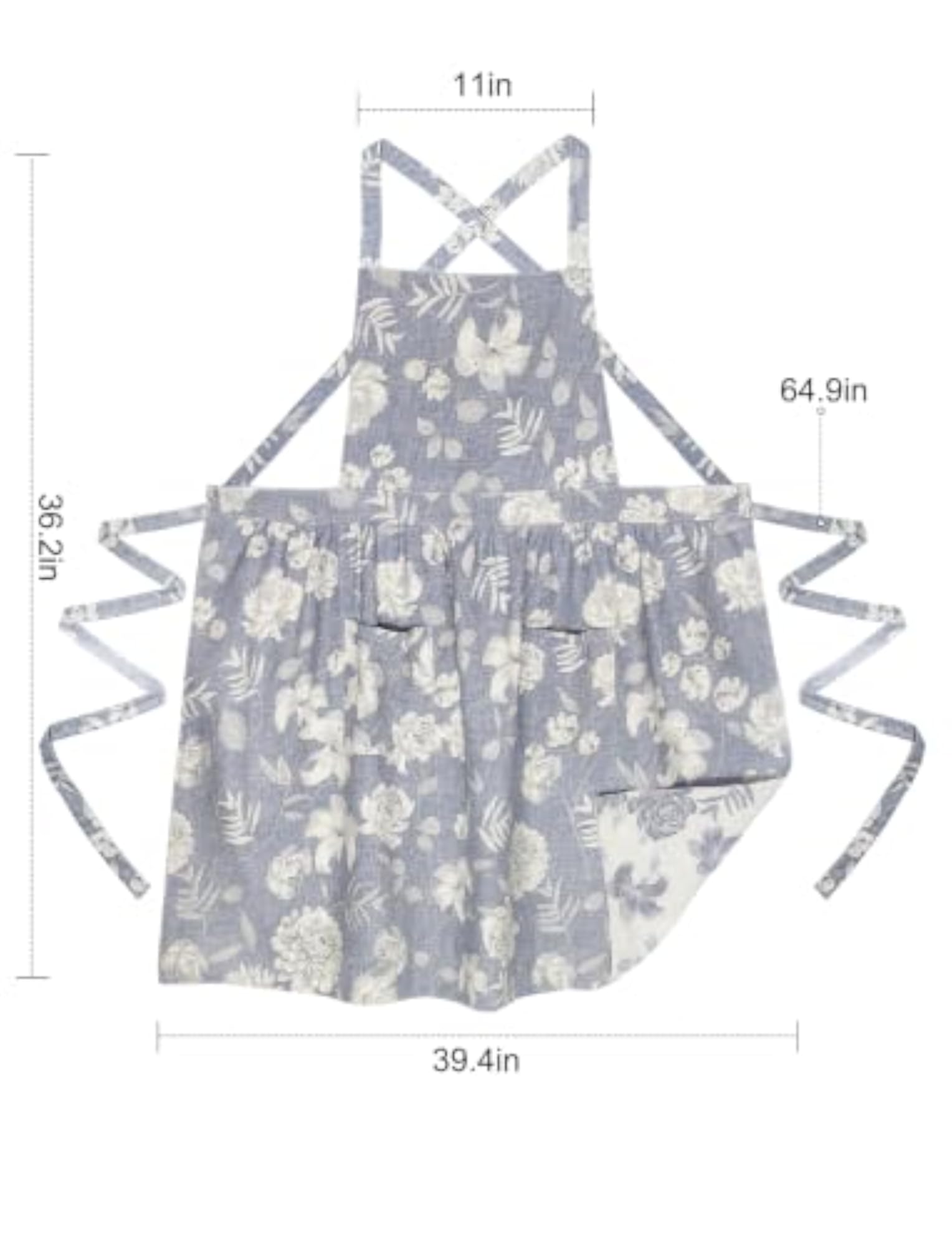 Vintage Reversible Aprons for Women with Pockets