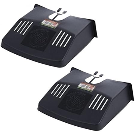 2 X Drain Cover 12"x11" Black Plastic Grid Cover Ventilated