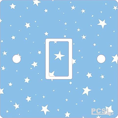 PCSL Blue Stars Light Switch Sticker Cover