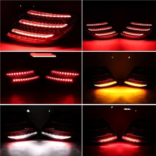 Feux arrière LED W204 2007-2013 feu de frein clignotant et antibrouillard rouge