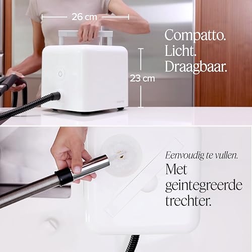 Dupray Neat Dampfreiniger – leistungsstarker Multifunktions-Dampfreiniger für Haus, Böden, Fliesen, Fugen, Möbel, Matratzen, Fenster, Autos & mehr (Neat + 17 Zubehörteile)