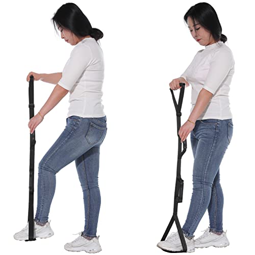 Fanwer 35-44 Inch Long Leg Lifter Strap - Multi-Loop Adjustable, Rubber Handgrips & Non-Slip Foot Pad, Hip & Knee Replacement Surgery, Mobility Aids For Wheelchair, Car, Bed #TOP7
