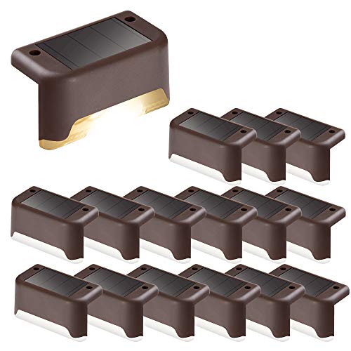 Solpex Solar Deck Lights, 16 Pack Solar Lights for Outdoor Waterproof for Outdoor Stairs Step, Fence, Yard, Patio - Image 2