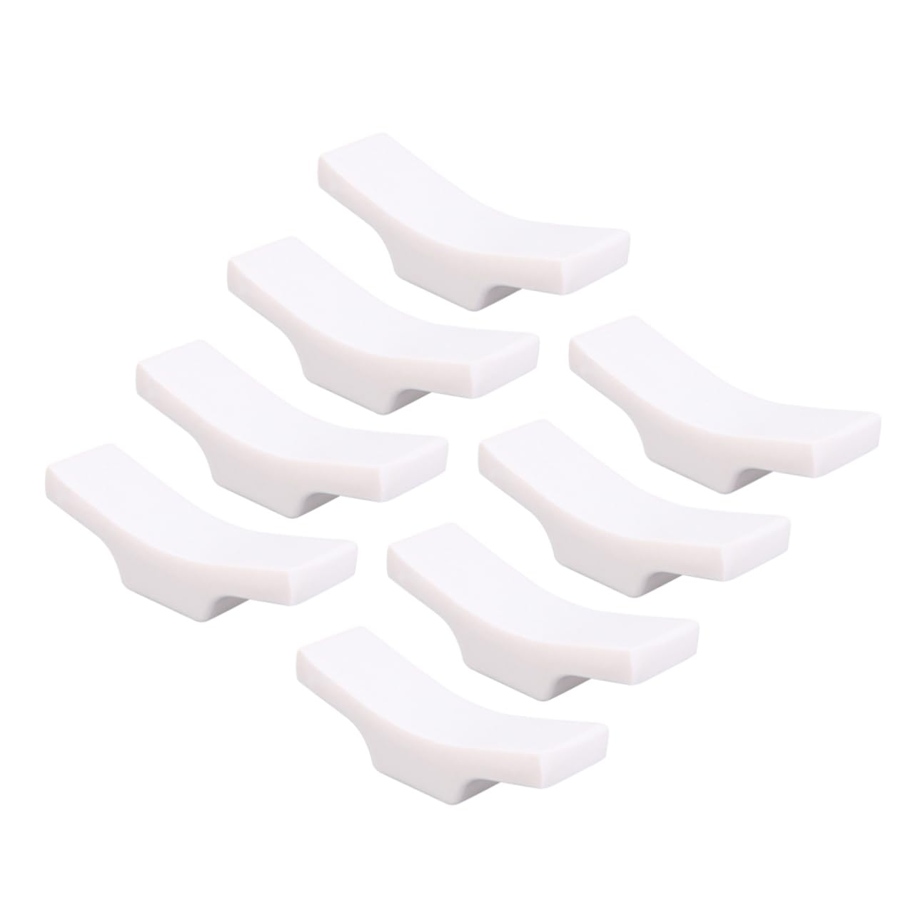 Cabilock 8Pcs Ceramic Simulation Chopstick Holder Creative Spoon Fork Stand Table Supplies for Utensils Care White Color for Home Restaurant Use
