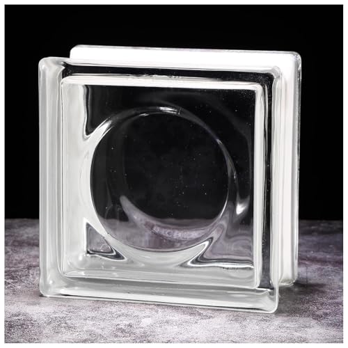 Zfmnoyev Briques De Verre Carrées Translucides, Briques De Cristal, Isolation Phonique, Isolation Thermique, Cloison Décorative, pour Chambre, Terrasse, Balcon, Jardin, Bâtiment(M)