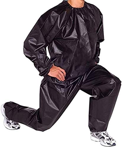 XUEBIN Traje De Sauna For Sudar Y Modelar Sauna Suite Traje De Sudor Gimnasio Fitness Correr Yoga Traje De Sauna De Fitness For Hombres M-4XL Traje Sauna(Noir,4XL)